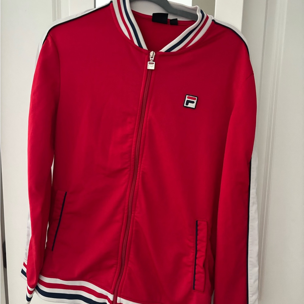 Fila Vibrant Red Zip-Up Jacket